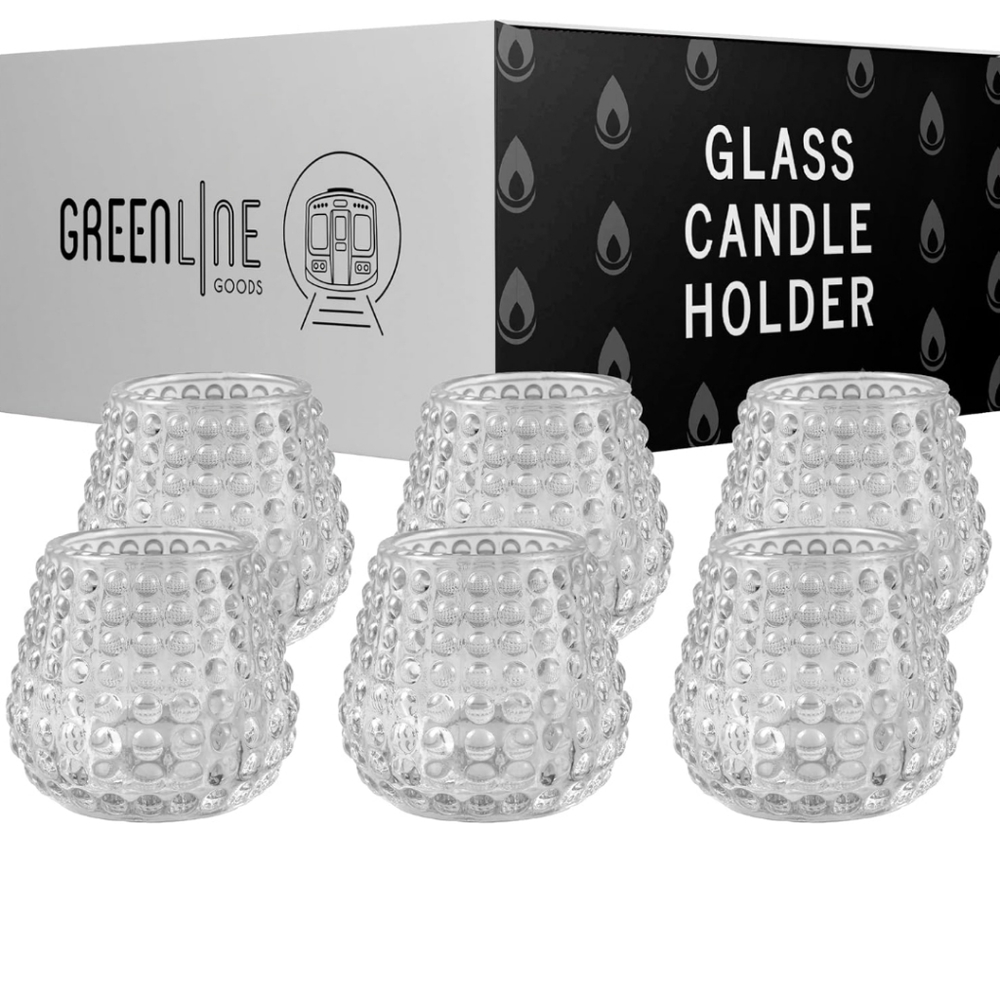 Set of 6 Wider Base Candle Holders Ideal for Votive & Tealight Candles NIB